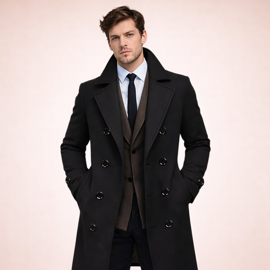 Valerio | Elegant Men’s Long Overcoat 7