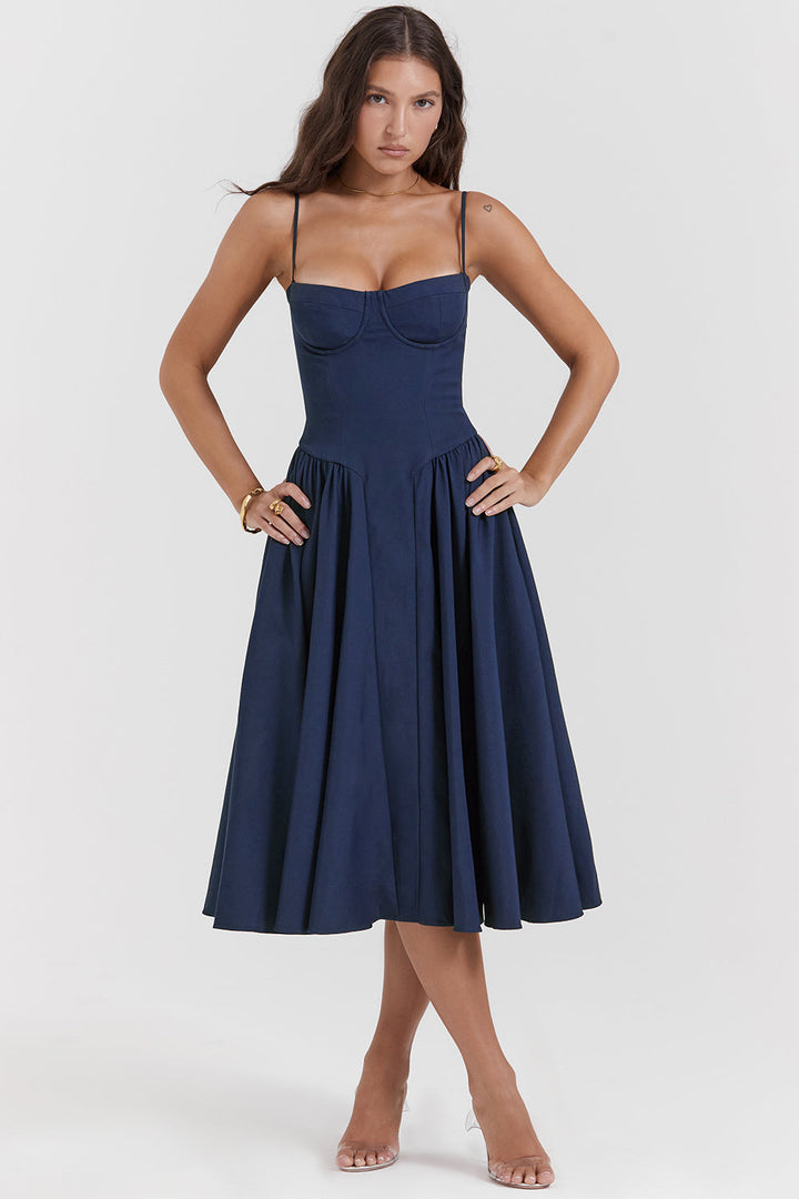 Vantix | Elegant A-Line Women's Dress for Summer Events 0