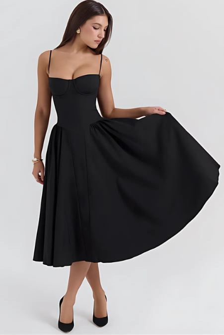 Vantix | Elegant A-Line Women's Dress for Summer Events 7