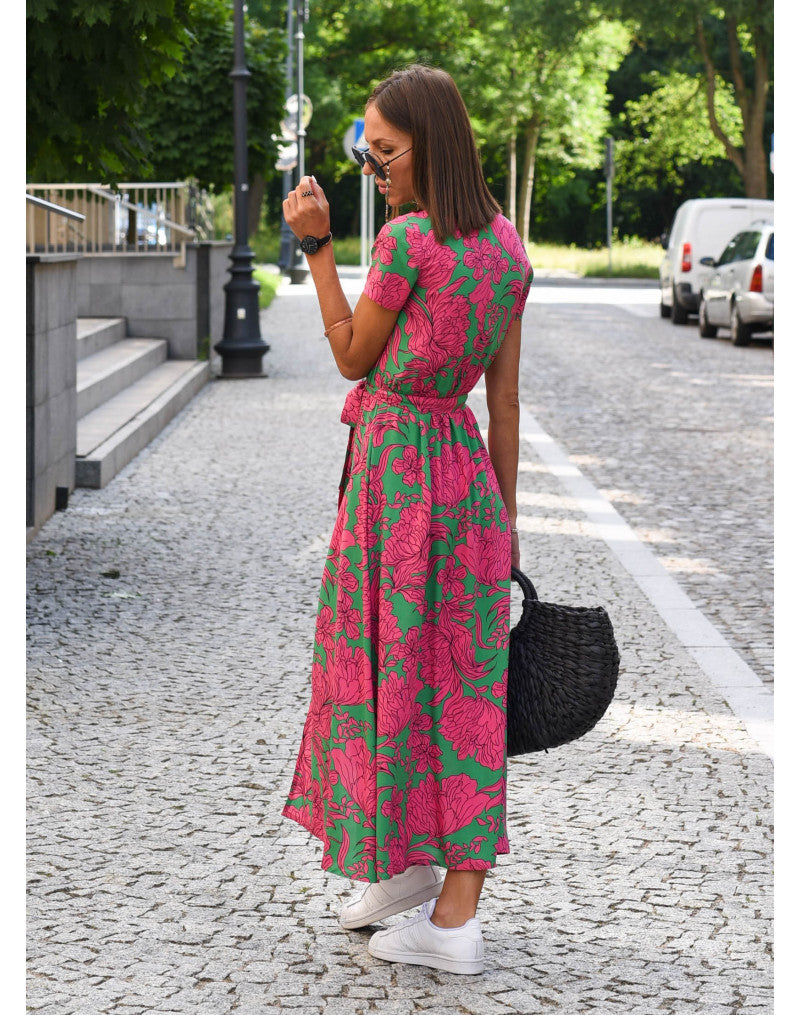 Veerle | Floral Print, Comfortable Wrap Dress for Women 0
