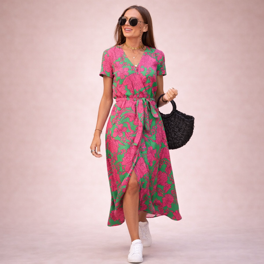 Veerle | Floral Print, Comfortable Wrap Dress for Women 3