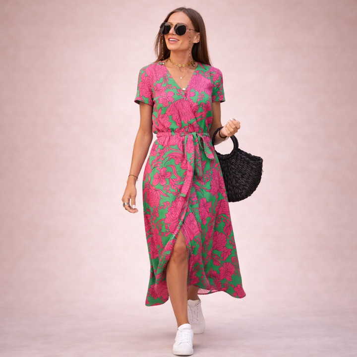 Veerle | Floral Print, Comfortable Wrap Dress for Women 3