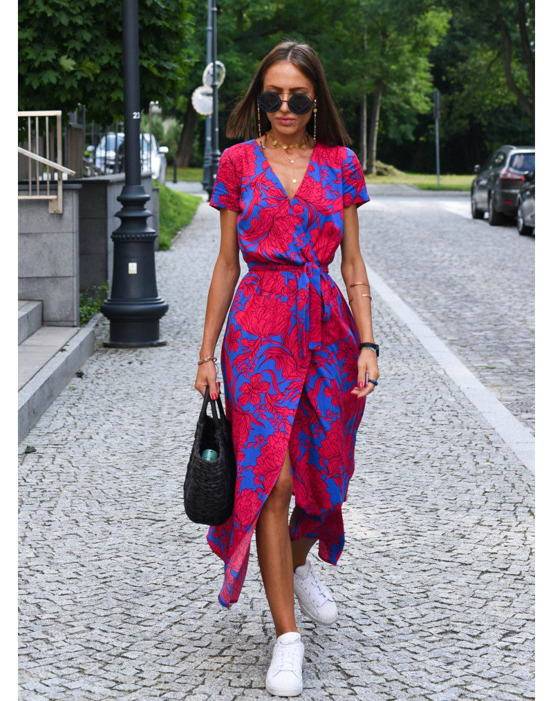 Veerle | Floral Print, Comfortable Wrap Dress for Women 5