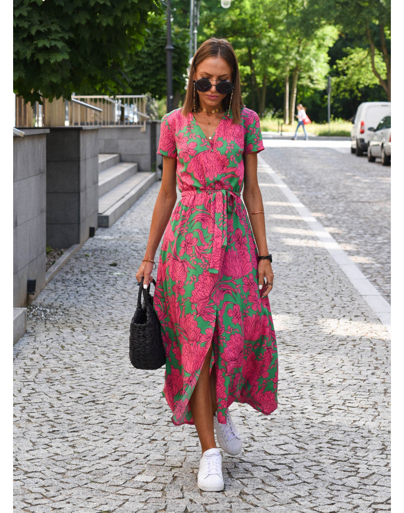 Veerle | Floral Print, Comfortable Wrap Dress for Women 6