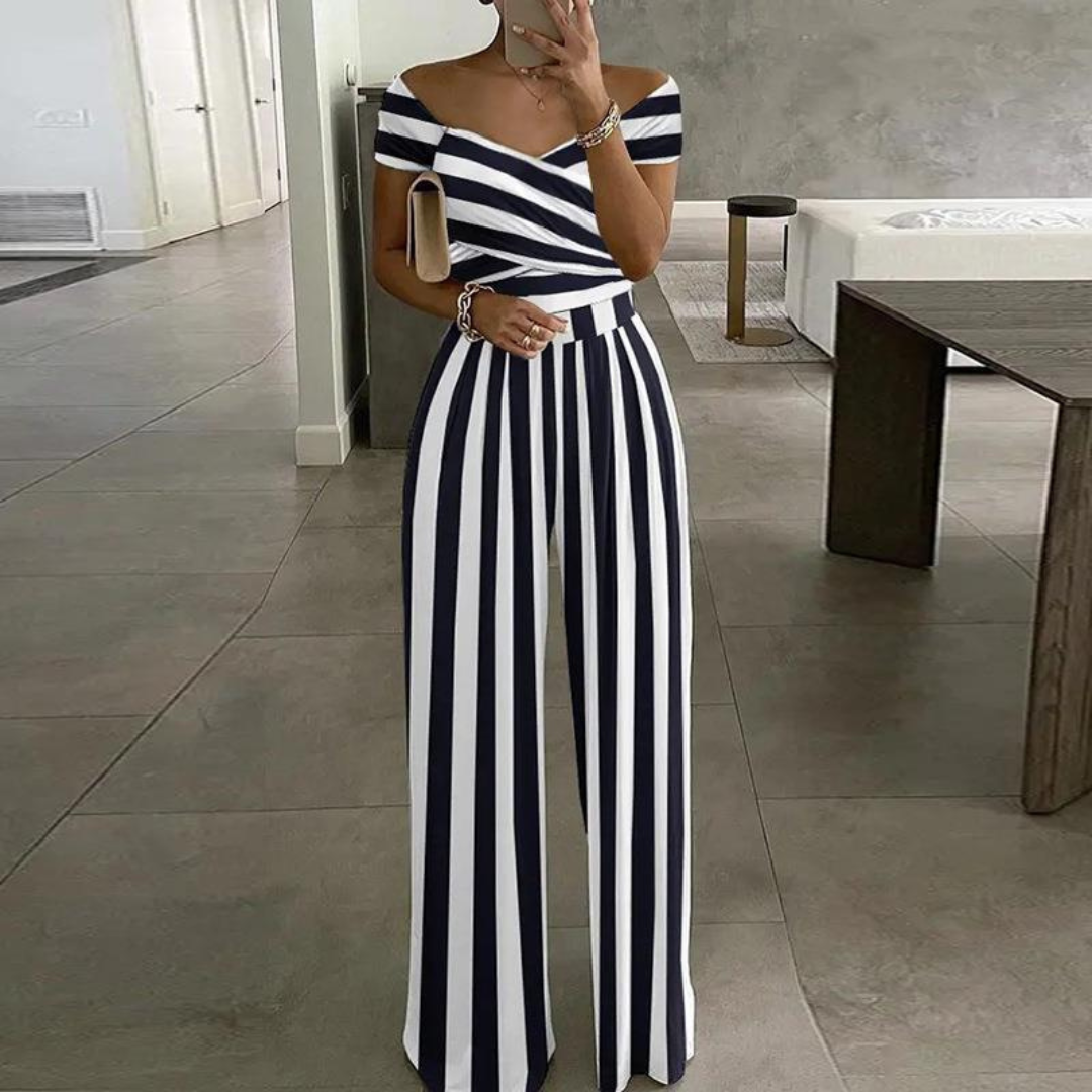 Vera | Elegant Off-Shoulder Floral Wide-Leg Womens Rompers & Dressy Jumpsuits for Women 3