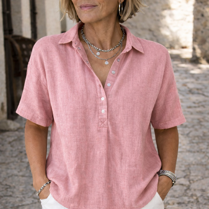 Vera | Soft, Elegant & Versatile White Blouse – Long Sleeve Summer Top for Women 4