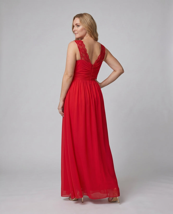 Vespera | Elegant V-Neck Women's Evening Dress with Side Slit 3