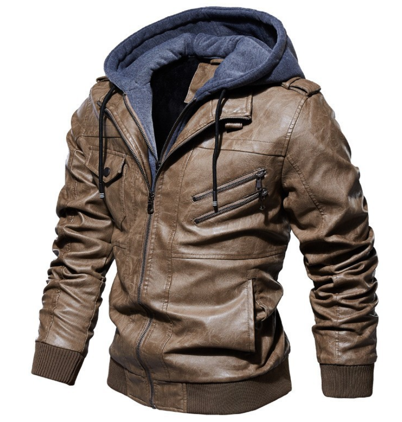 Victor | Premium Leather Hooded Jacket for Timeless Style 1