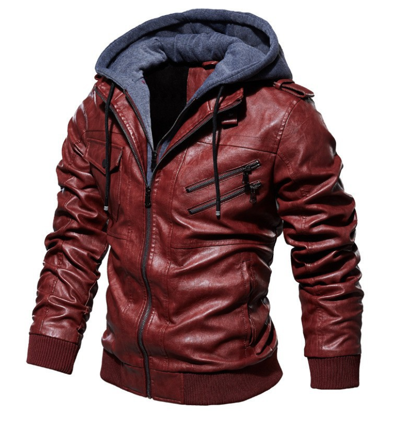 Victor | Premium Leather Hooded Jacket for Timeless Style 2