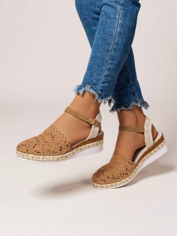 Victoria | Women's Boho Crochet Ankle-Strap Espadrille Comfortable Sandals 3