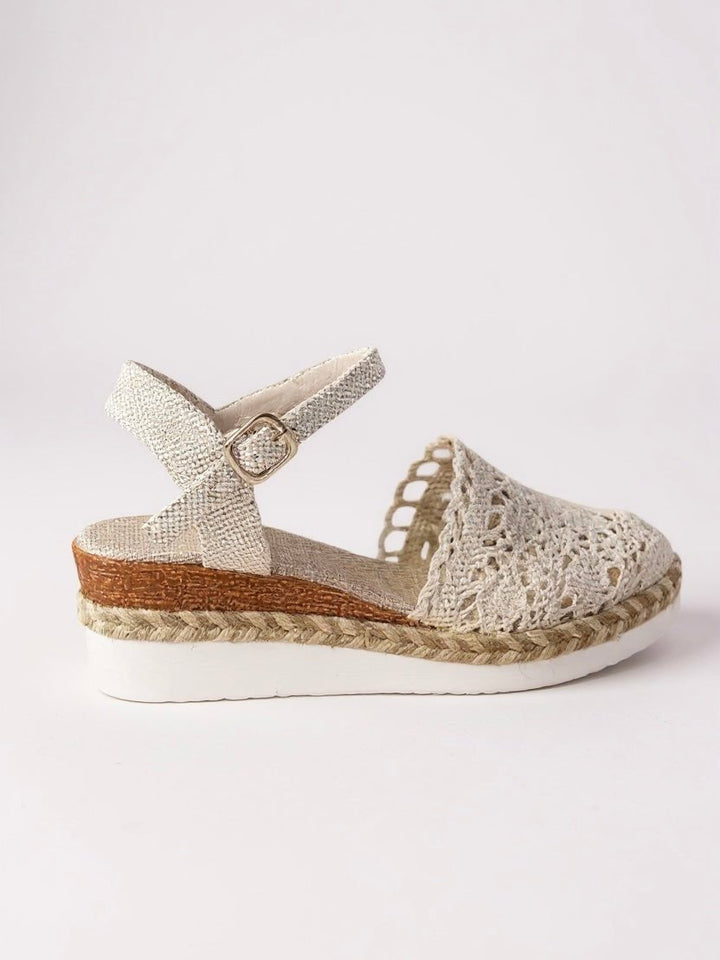 Victoria | Women's Boho Crochet Ankle-Strap Espadrille Comfortable Sandals 6