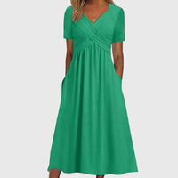 Aria | Classic High-Waisted A-Line Midi Dress