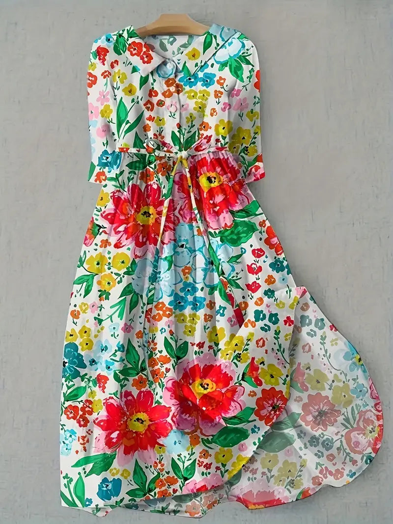 Vistara | Elegant Floral Plus Size Women's Dress 0