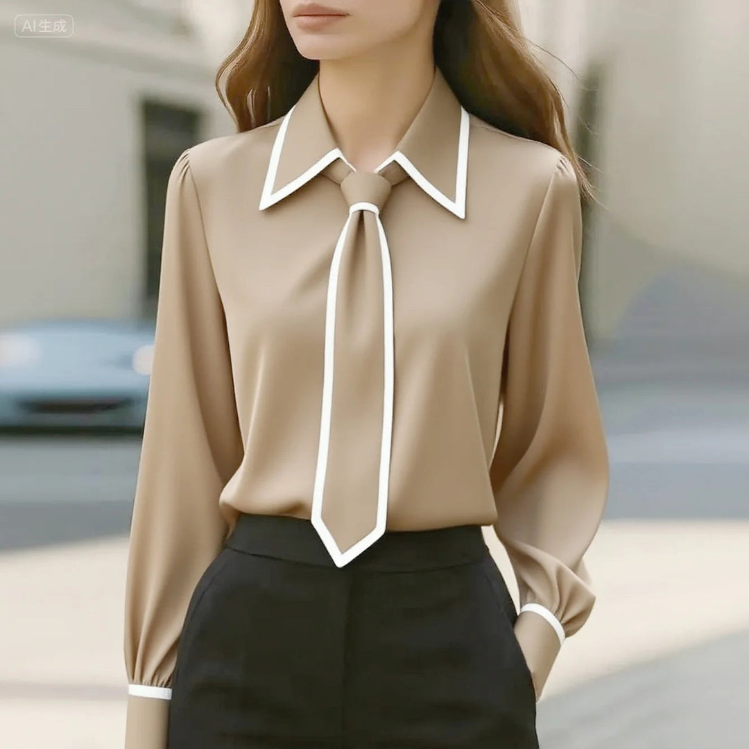 Vivia | Elegant, Versatile & Tailored Women's Blouse with Long Sleeve Tops 1