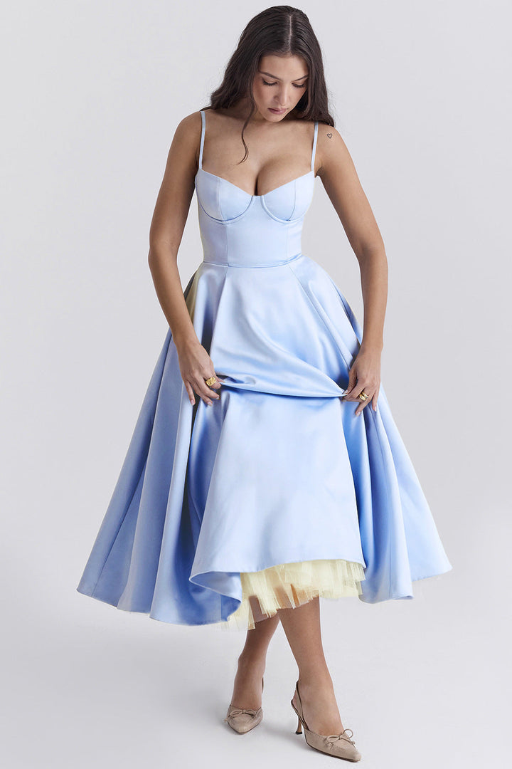 Vylara | Romantic High-Low Midi Summer Dress 0