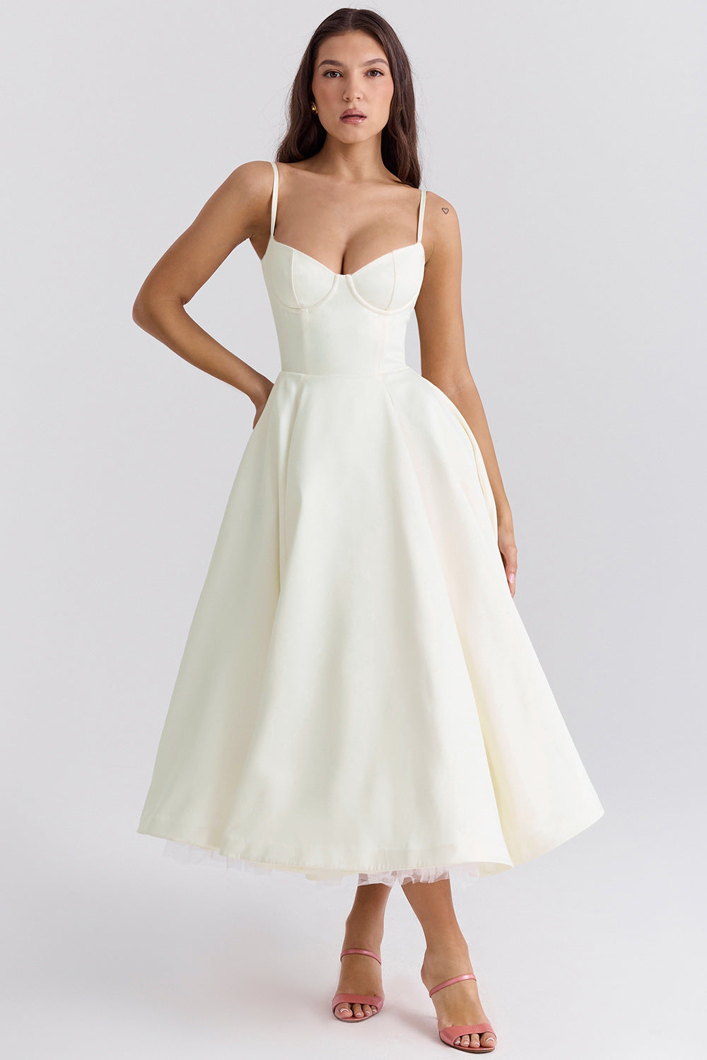 Vylara | Romantic High-Low Midi Summer Dress 4