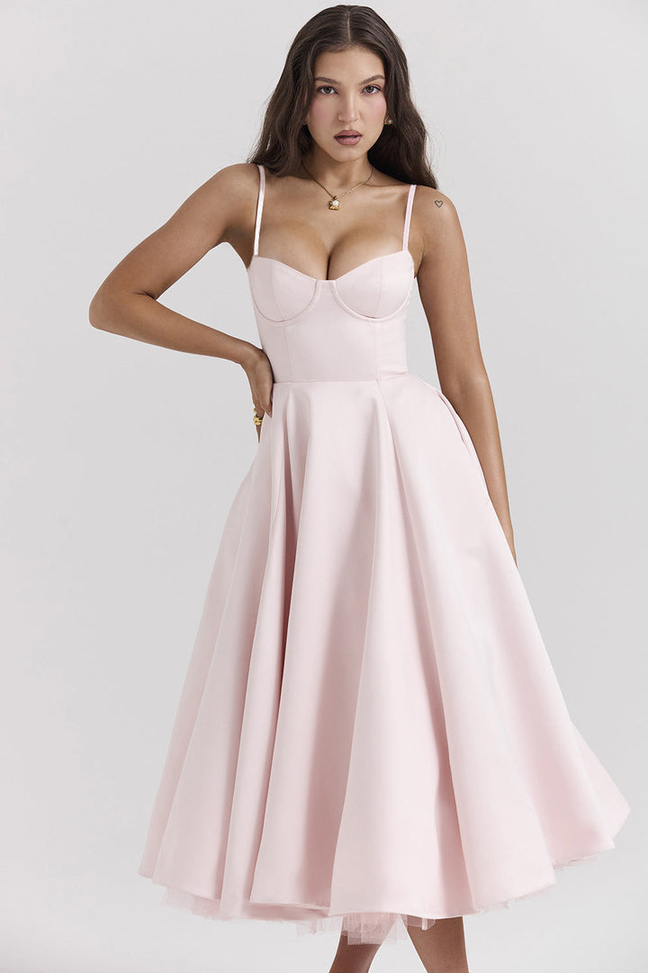 Vylara | Romantic High-Low Midi Summer Dress 5
