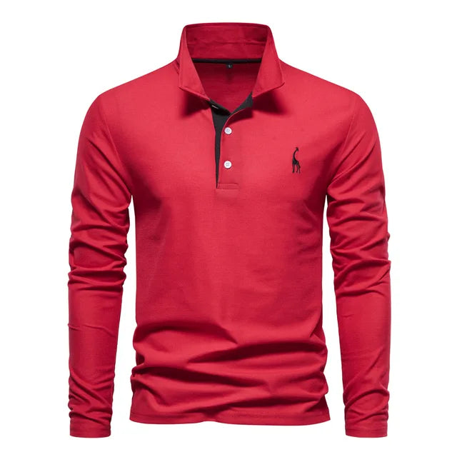 William | Timeless & Comfortable Long Sleeve Polo Shirt 10