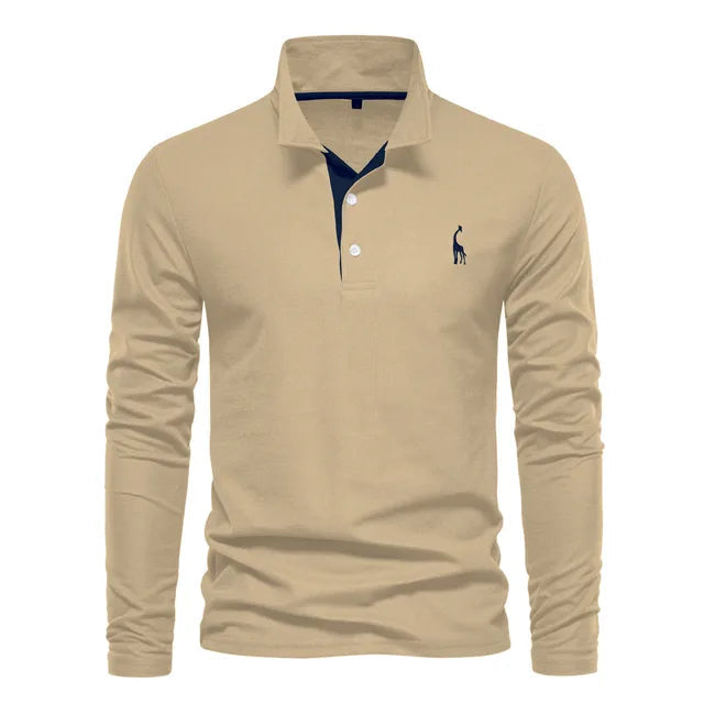 William | Timeless & Comfortable Long Sleeve Polo Shirt 11