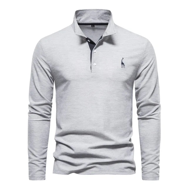 William | Timeless & Comfortable Long Sleeve Polo Shirt 12