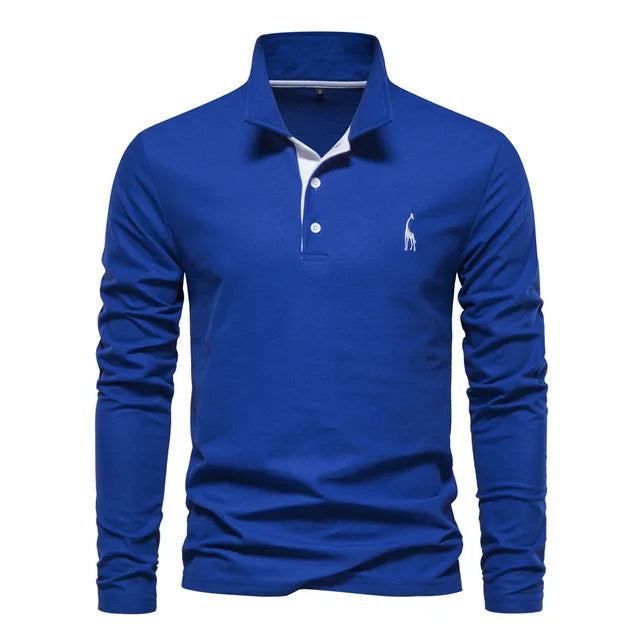 William | Timeless & Comfortable Long Sleeve Polo Shirt 13