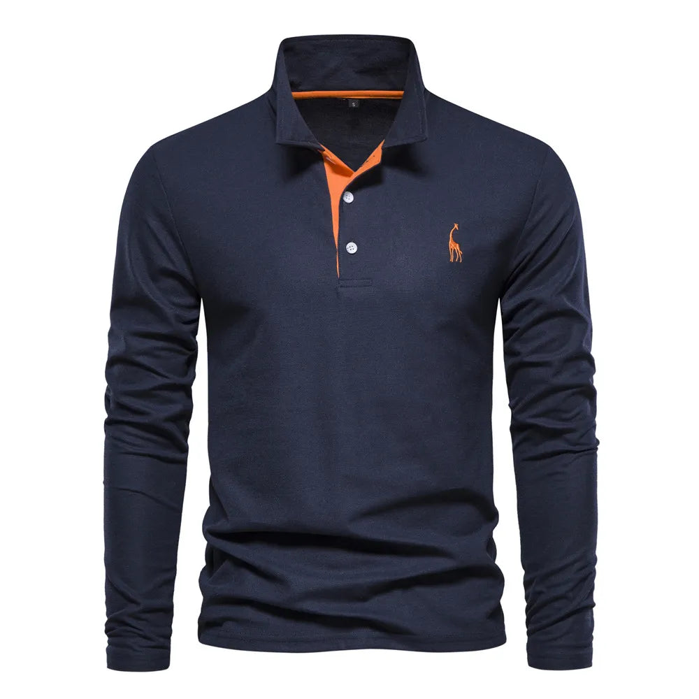 William | Timeless & Comfortable Long Sleeve Polo Shirt 2