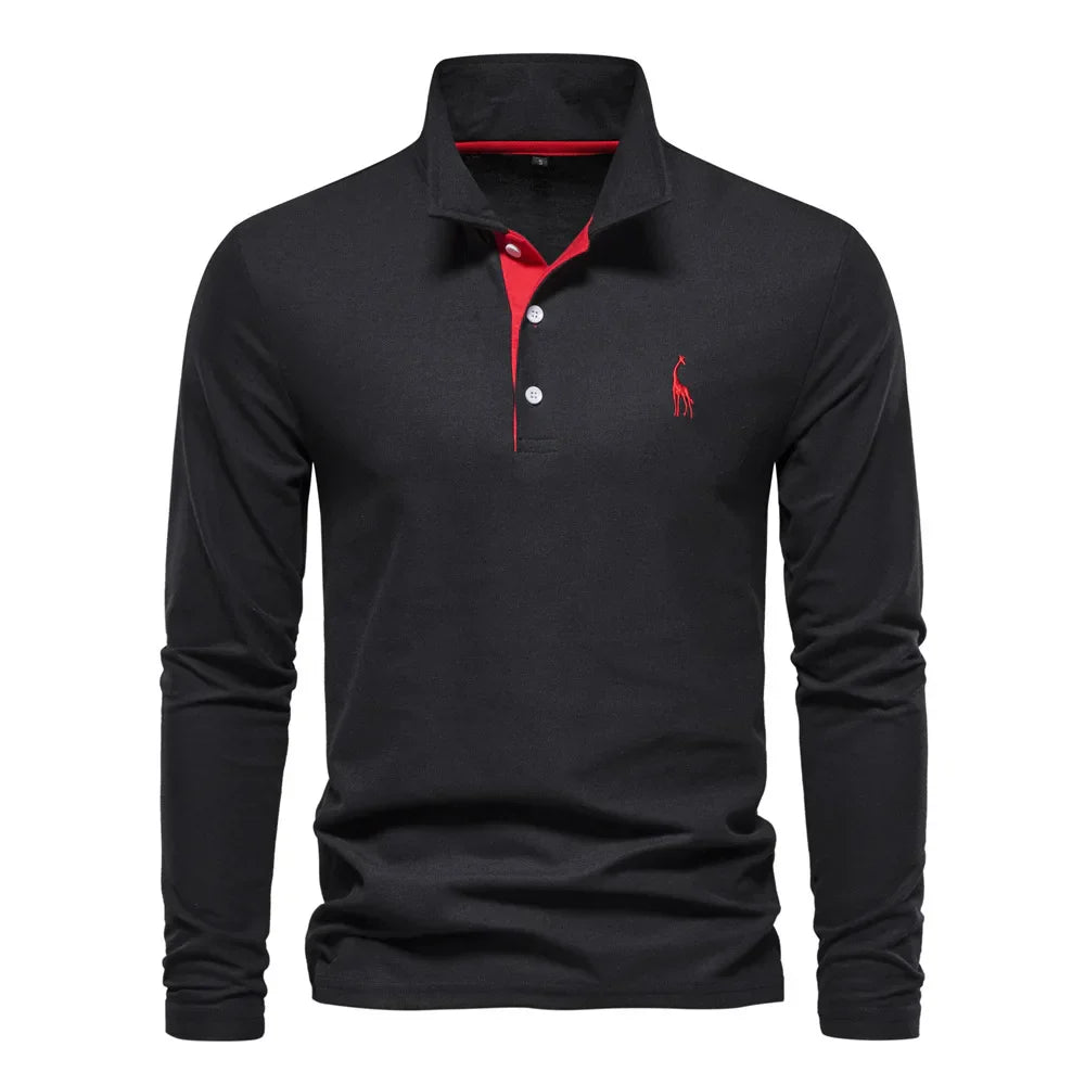 William | Timeless & Comfortable Long Sleeve Polo Shirt 4