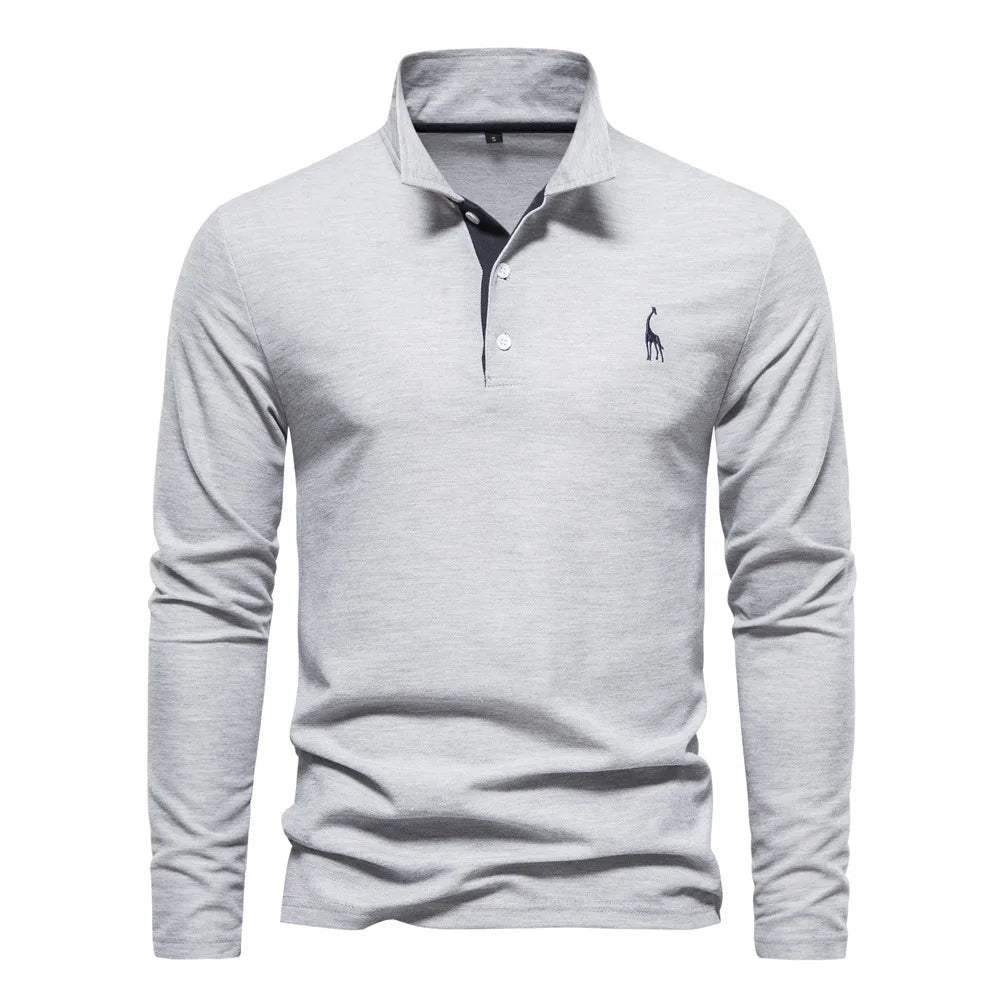 William | Timeless & Comfortable Long Sleeve Polo Shirt 5