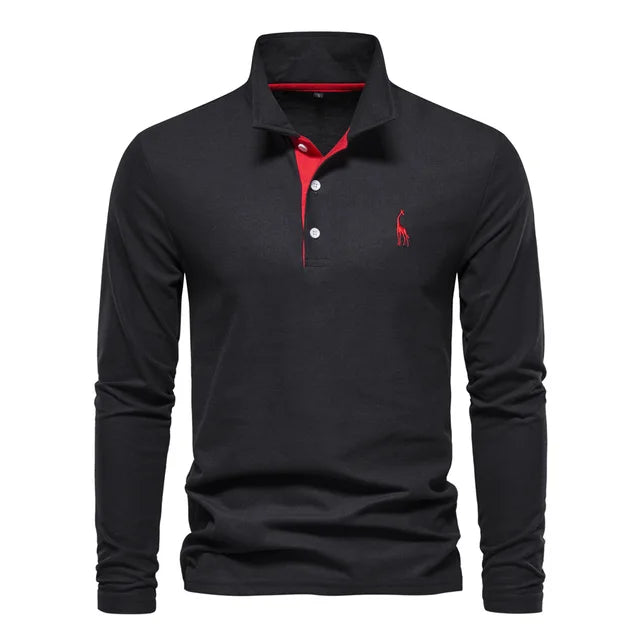 William | Timeless & Comfortable Long Sleeve Polo Shirt 7