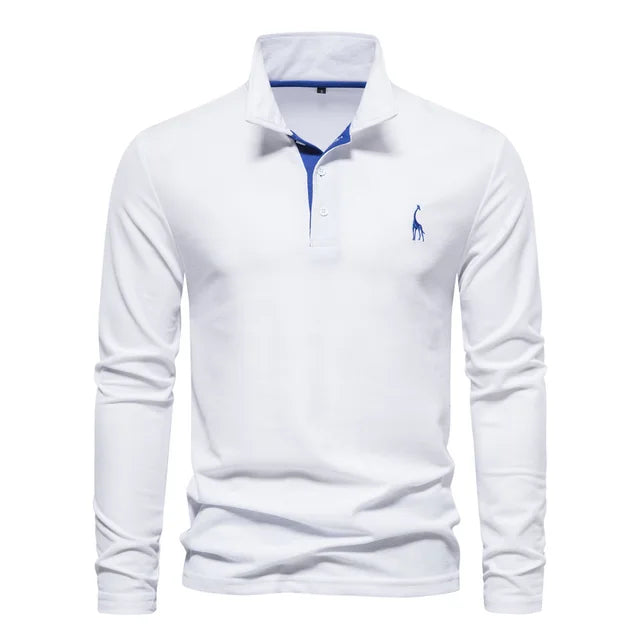 William | Timeless & Comfortable Long Sleeve Polo Shirt 8
