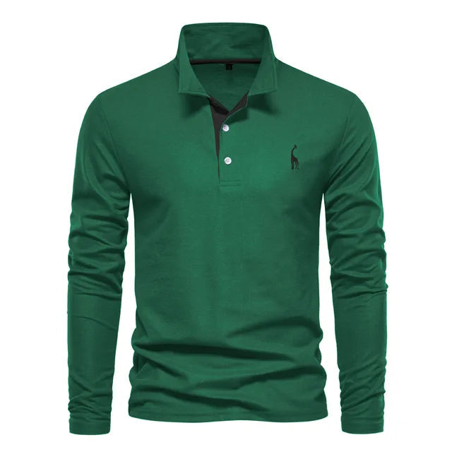 William | Timeless & Comfortable Long Sleeve Polo Shirt 9