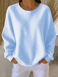 Chloe | Women's Relaxed-Fit Textured Waffle-Knit Sweater