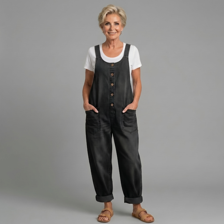 Winifred | Vintage-Inspired Relaxed Fit Denim Overalls for Women 1