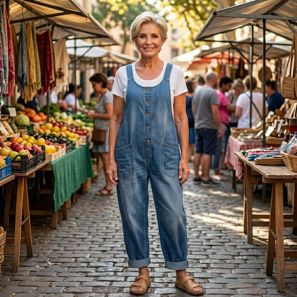 Winifred | Vintage-Inspired Relaxed Fit Denim Overalls for Women 7