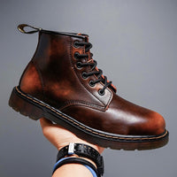 Logan | Vintage Echtleder-Schnürstiefel
