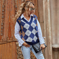 Emily | Classic And Elegant Checked Knit Vest
