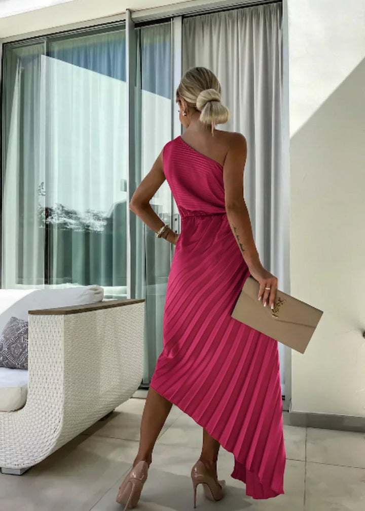 Zarae | One Shoulder Midi Dress Elegant Wedding Guest Summer Style 1