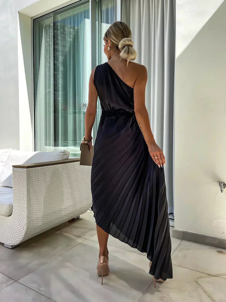 Zarae | One Shoulder Midi Dress Elegant Wedding Guest Summer Style 5