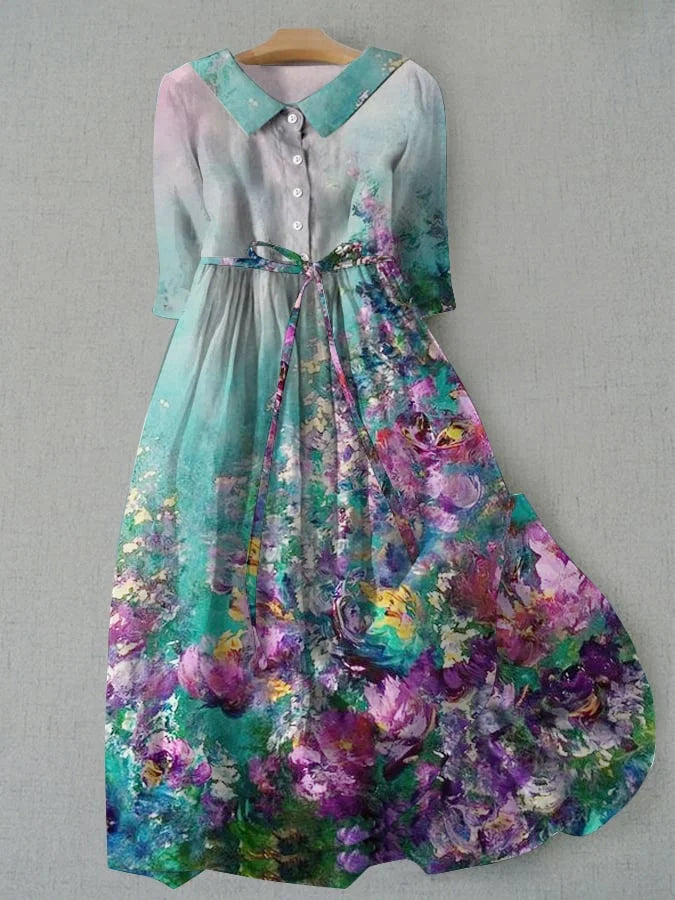 Zelara | Vintage Floral Print Women's Dress 0