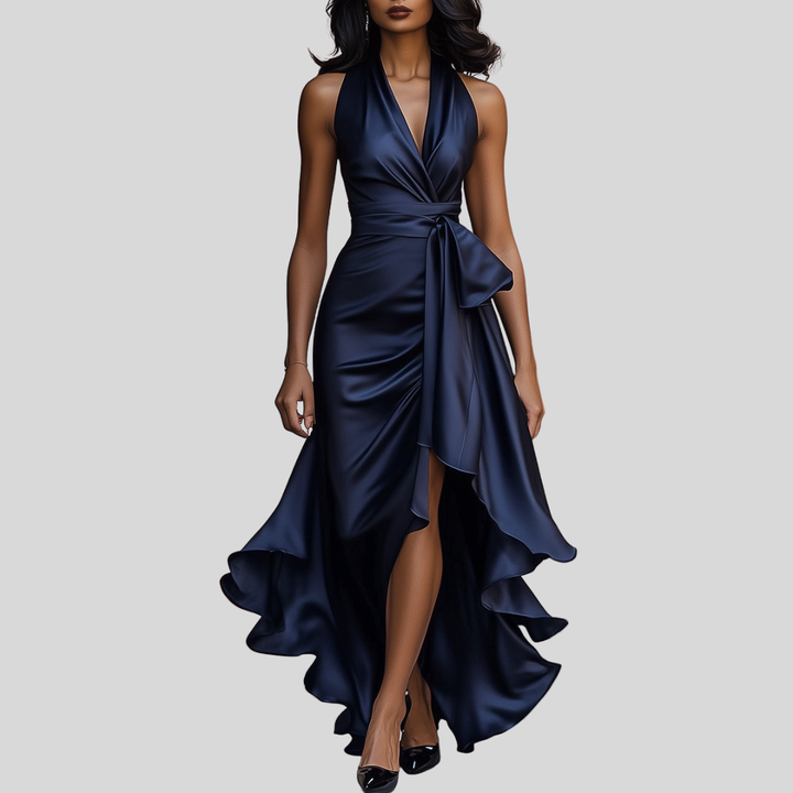 Zelina | Elegant Wrap Evening Maxi Dress 1