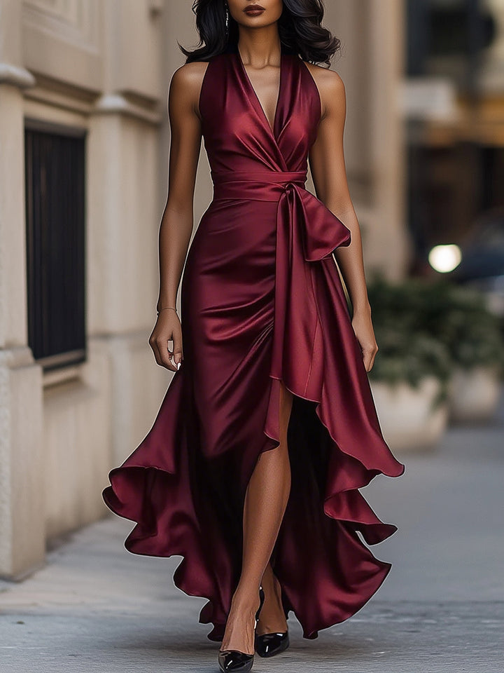 Zelina | Elegant Wrap Evening Maxi Dress 6