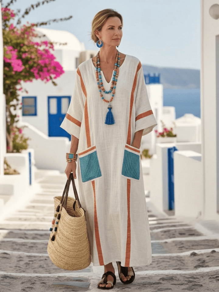 Zelora | Elegant Maxi Dress with Sleeves for Women 2