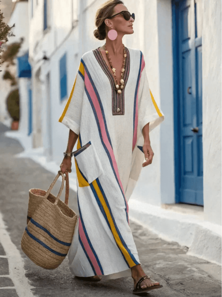 Zelora | Elegant Maxi Dress with Sleeves for Women 4