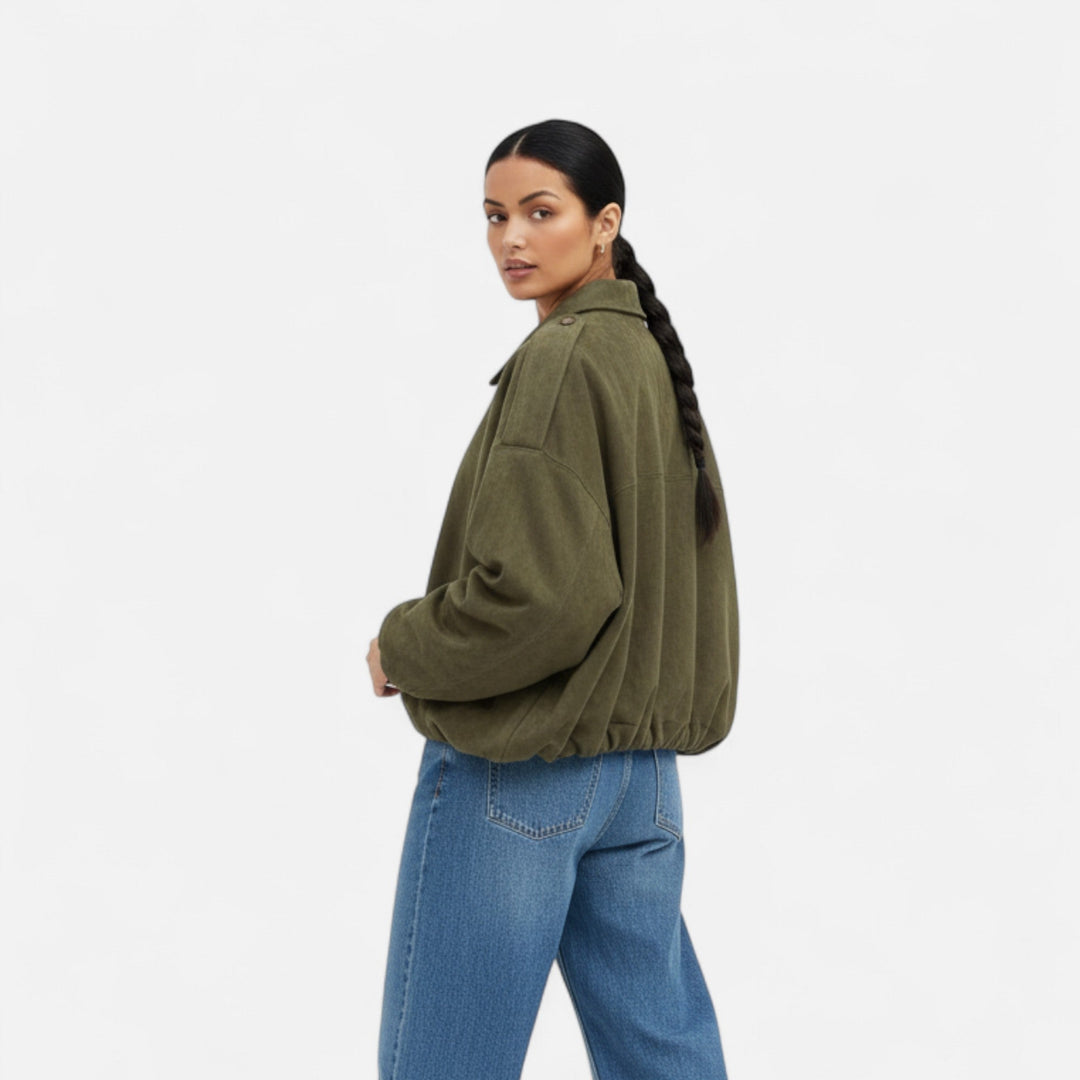 Zerina | Women’s Faux Suede Bomber Jacket 2
