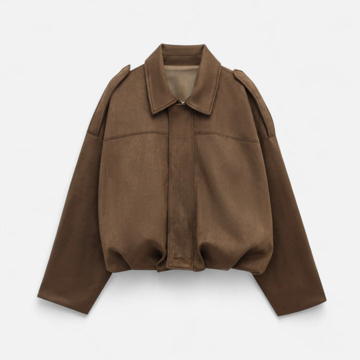 Zerina | Women’s Faux Suede Bomber Jacket 4