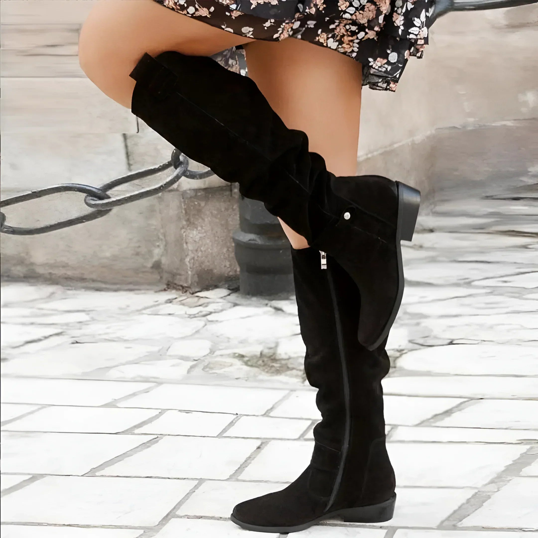 Zes | Stylish Suede Knee Boots 3