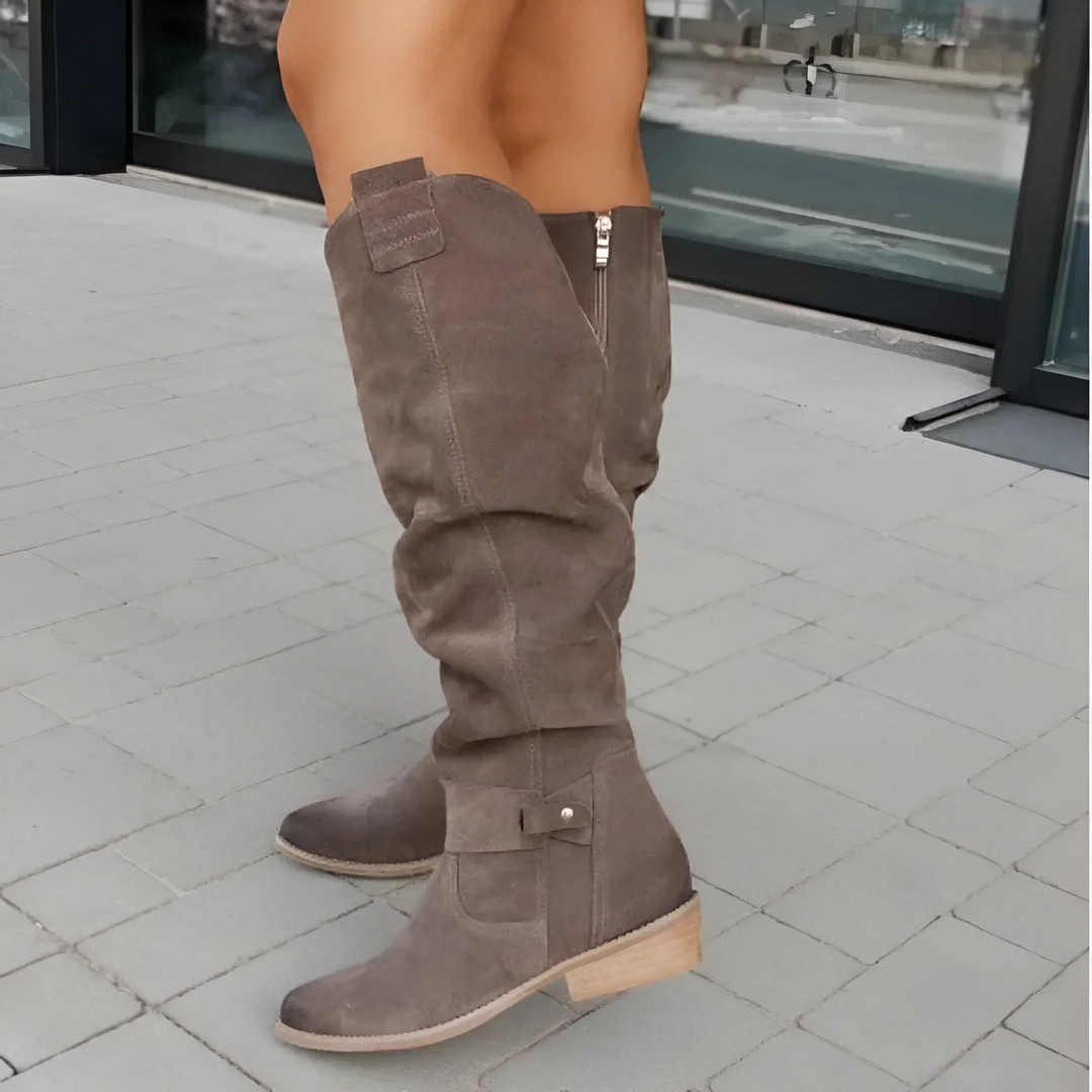 Zes | Stylish Suede Knee Boots 6