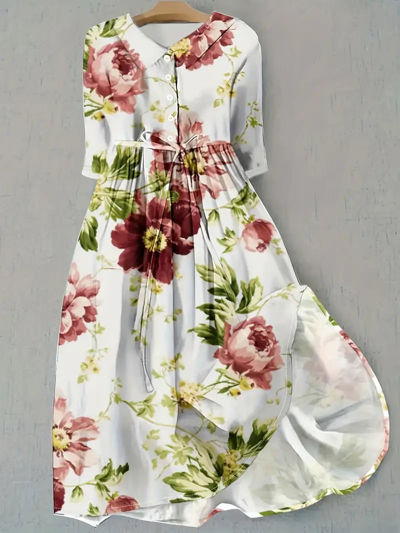 Zylo | Elegant Floral Women's Dress for Casual and Formal Wear 0