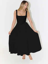 Abbey | Elegantes, fließendes ärmelloses Midikleid