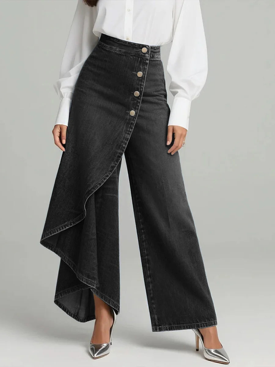 Zyra | Stylish High-Waisted Relaxed Fit Wide-Leg Jeans 3